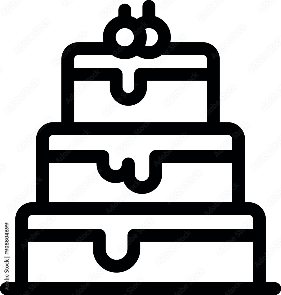 Delicious three tier cake with cherries, perfect for a bakery, cafe, or wedding celebration Delicious three tier cake with cherries, perfect for a bakery, cafe, or wedding celebration
