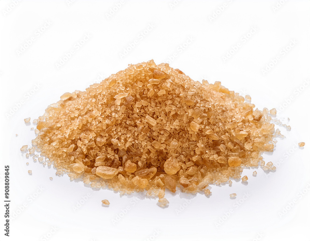 brown sugar isolated on white background, clipping path brown sugar isolated on white background, clipping path