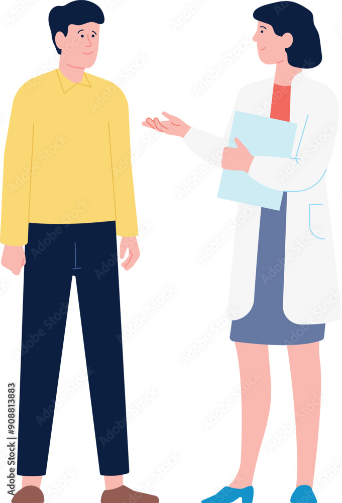 Doctor talk with patient. Medical worker. Health care Doctor talk with patient. Medical worker. Health care