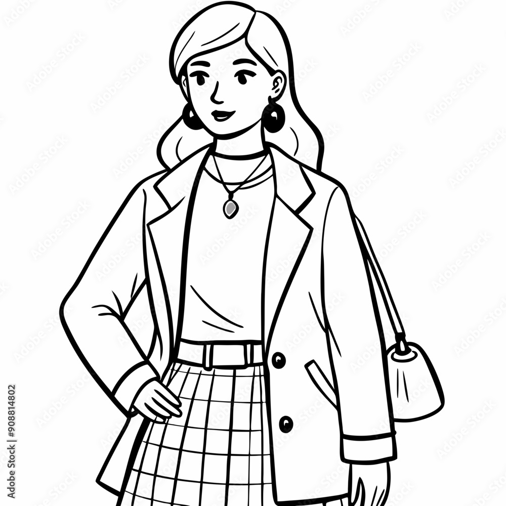 A woman nurse standing art vector illustration A woman nurse standing art vector illustration