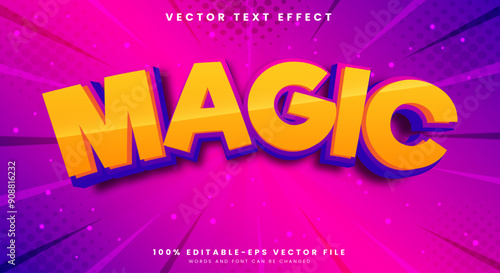 Magic editable text effect Template