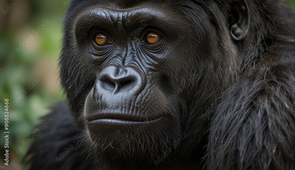 Majestic Gorilla Portrait in Nature Majestic Gorilla Portrait in Nature