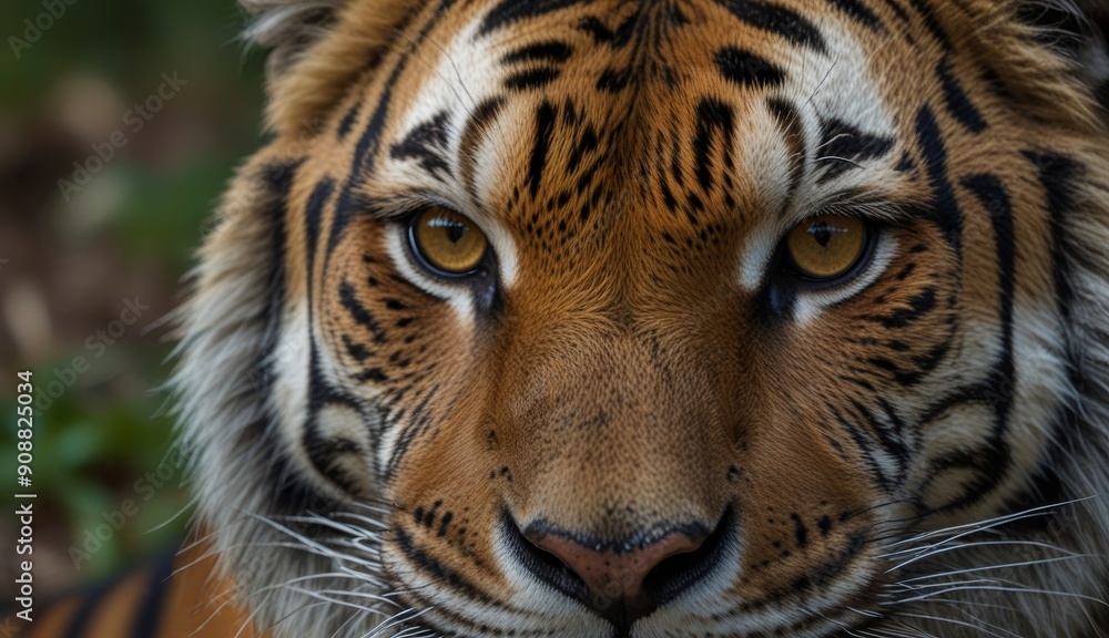 Majestic Tiger Close-Up Portrait Majestic Tiger Close-Up Portrait