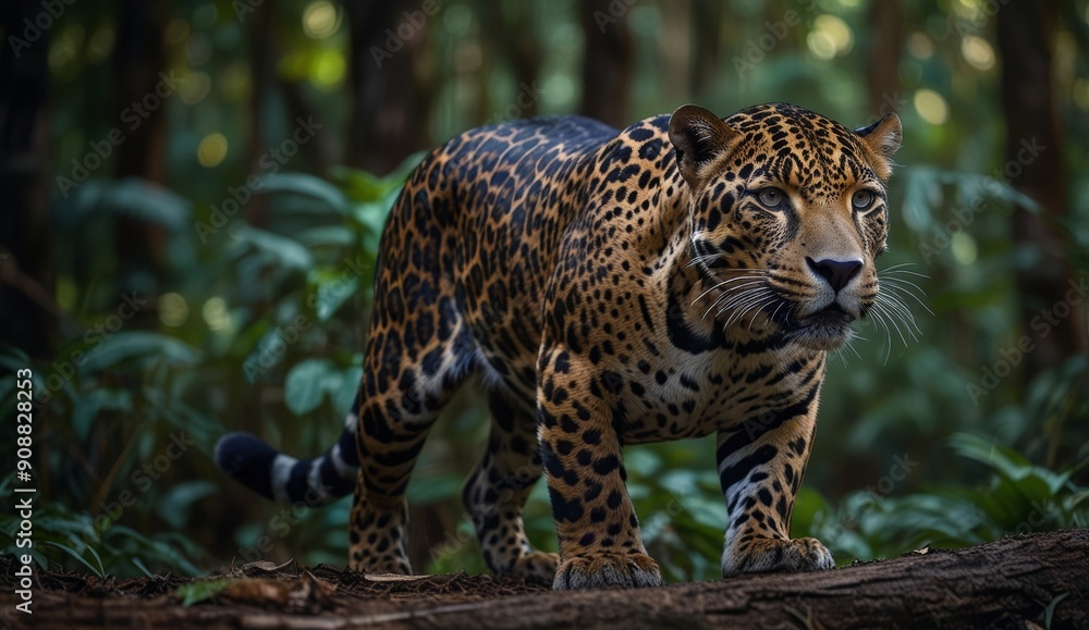 Majestic Jaguar in Lush Jungle Majestic Jaguar in Lush Jungle
