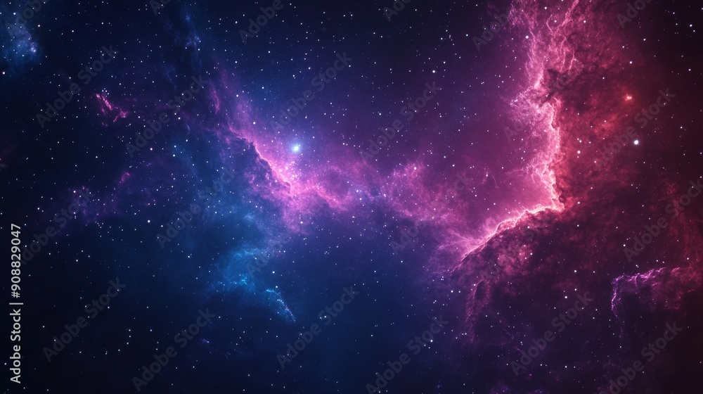 Fototapeta premium Cosmic Nebula with Stars and Galaxy Dust