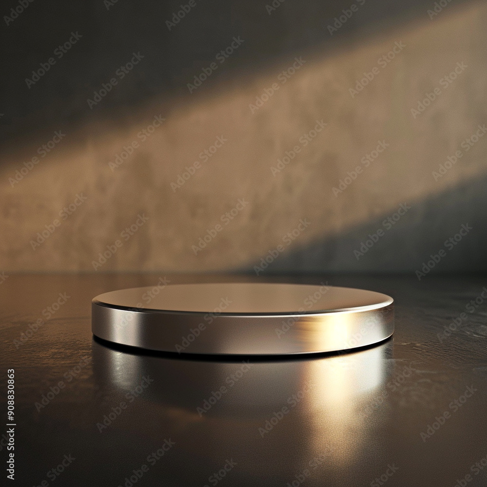 interior of a modern house with close up product display podium interior of a modern house with close up product display podium
