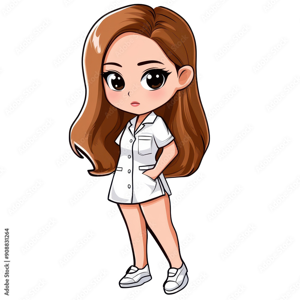 A cute cartoon girl sticker that shines in a light white style, perfect for adding charm to your messages and GIFs. A cute cartoon girl sticker that shines in a light white style, perfect for adding charm to your messages and GIFs.