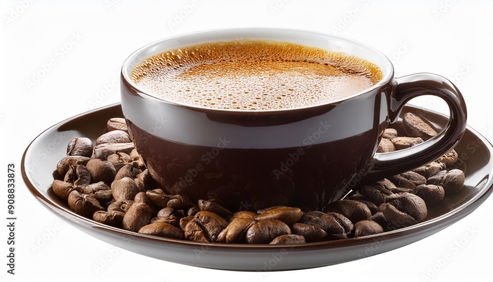 Freshly Brewed Coffee Cup Isolated on White Background, Clipping Path, Full Depth of Field Freshly Brewed Coffee Cup Isolated on White Background, Clipping Path, Full Depth of Field