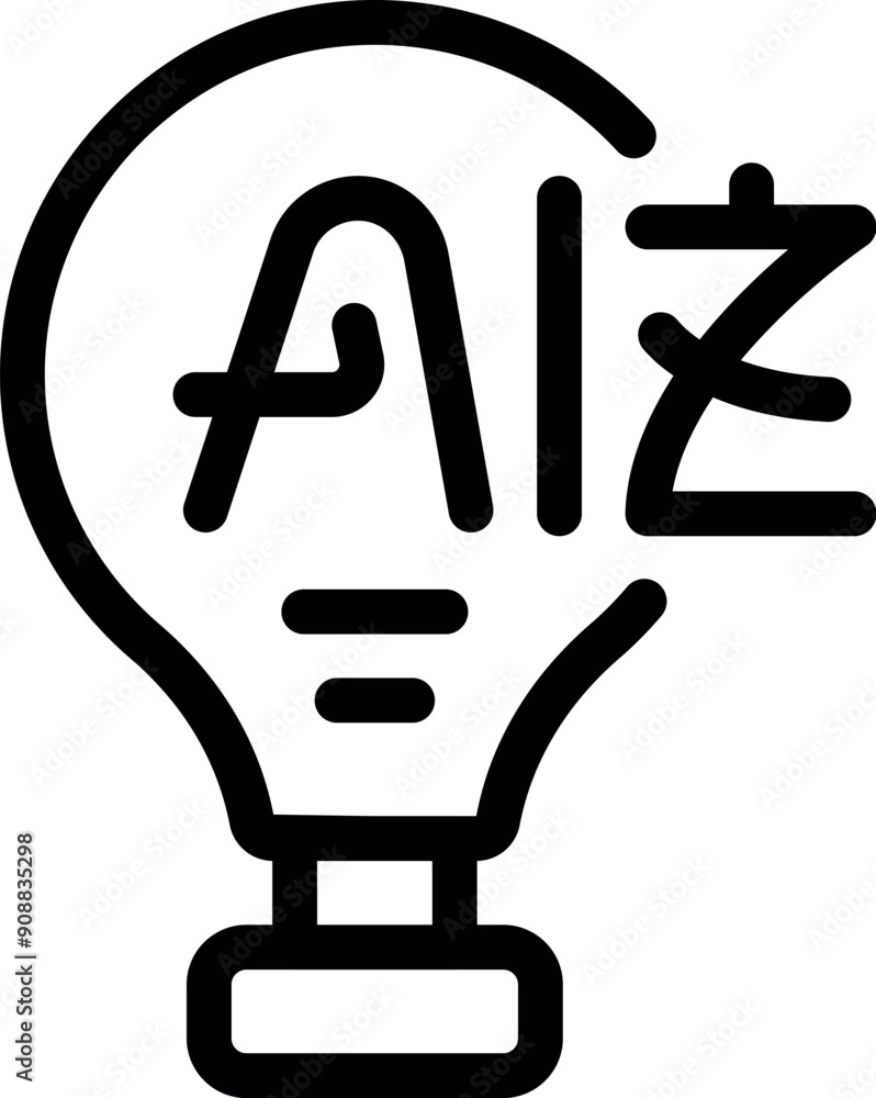 Light bulb is combining english and chinese characters representing artificial intelligence, symbolizing the global impact of ai Light bulb is combining english and chinese characters representing artificial intelligence, symbolizing the global impact of ai