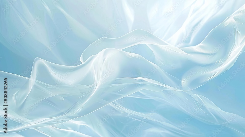Soft, flowing blue fabric creates a serene and dreamy atmosphere, perfect for backgrounds in design and art projects. Soft, flowing blue fabric creates a serene and dreamy atmosphere, perfect for backgrounds in design and art projects.