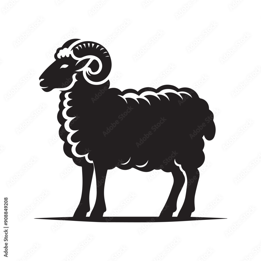 Sheep silhouette vector illustration Sheep silhouette vector illustration