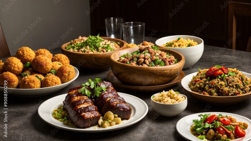 food on wooden table food on wooden table