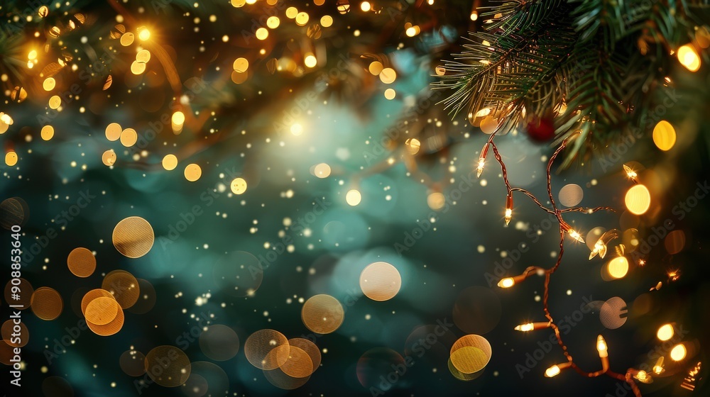 Twinkling lights and vibrant garlands create a magical atmosphere, perfect for festive gatherings during the holiday season Twinkling lights and vibrant garlands create a magical atmosphere, perfect for festive gatherings during the holiday season