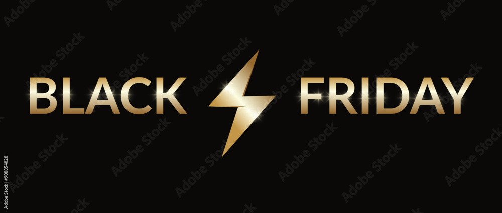 The label of the Black Friday sale. A golden sign on a black background. Vector design for banners, posters, postcards about sales or discounts. The label of the Black Friday sale. A golden sign on a black background. Vector design for banners, posters, postcards about sales or discounts.