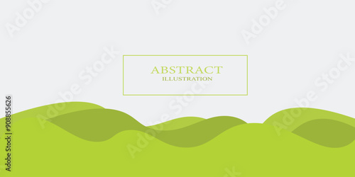 Abstract Green Waves Geometric Frame Background. vektor