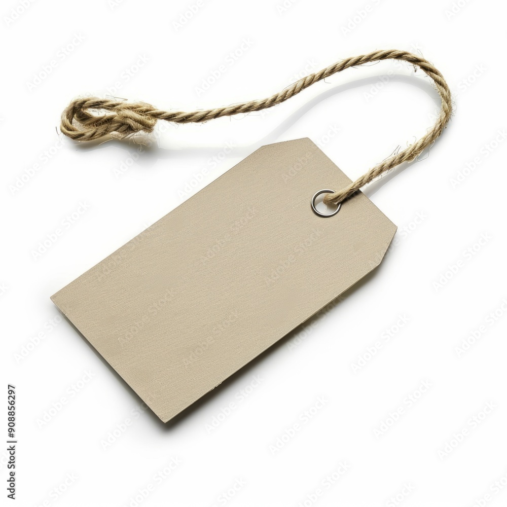 Fototapeta premium An empty tag on white background