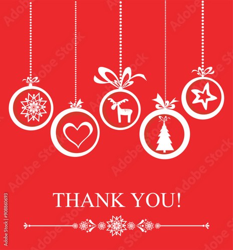 Thank you card. Vector illustration