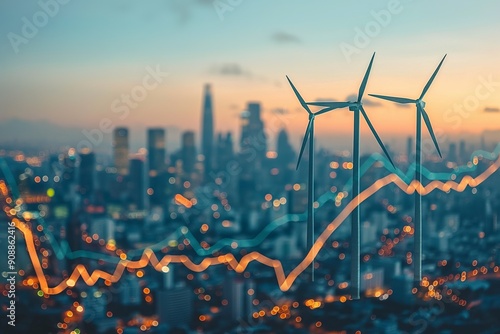 Electricity power grid with stock market graph