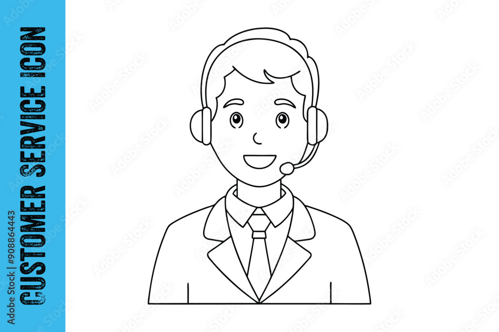 Customer service icon with editable vector collections Customer service icon with editable vector collections
