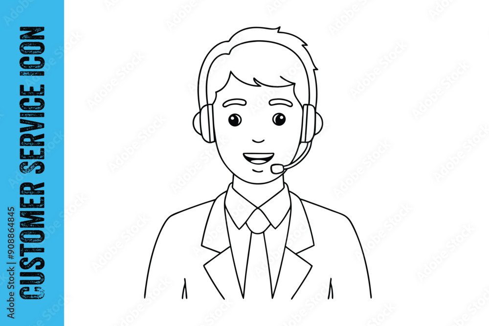 Customer service icon with editable vector collections Customer service icon with editable vector collections