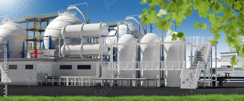 Chemical factory. Panorama ...