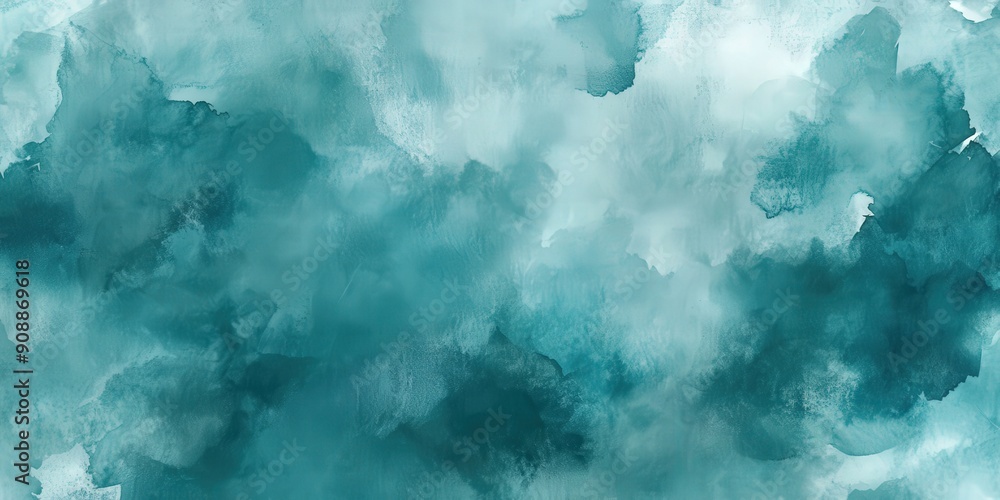 Abstract Watercolor Background with Teal and White Hues Abstract Watercolor Background with Teal and White Hues