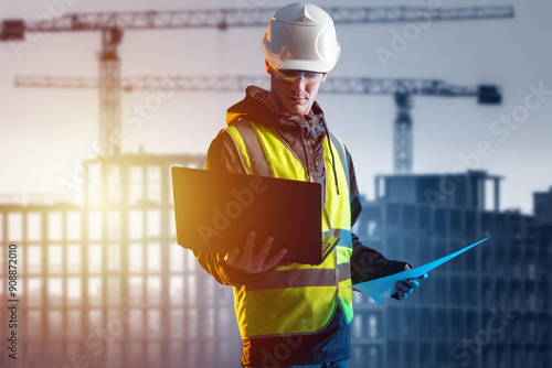 Man builder. Engineer with ...