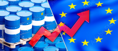 Oil barrels. European union...