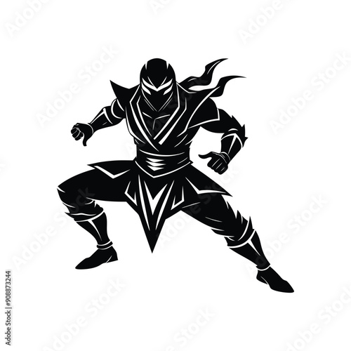 ninja style silhouette 