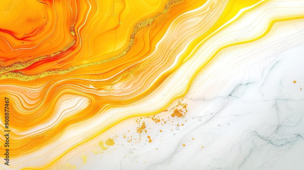 A zoomed in image of a yellow and white surface featuring a yellow and white design at its peak A zoomed in image of a yellow and white surface featuring a yellow and white design at its peak