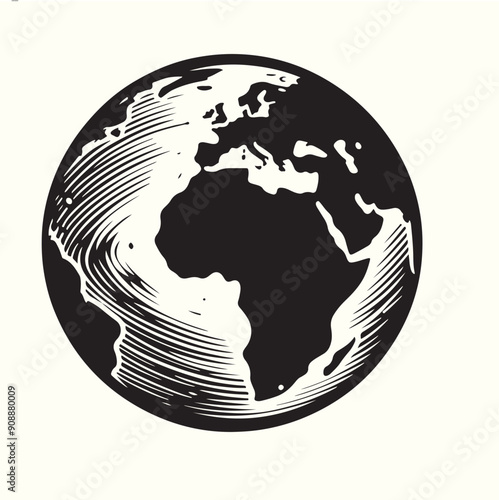 Earth Silhouette Vector Illustration