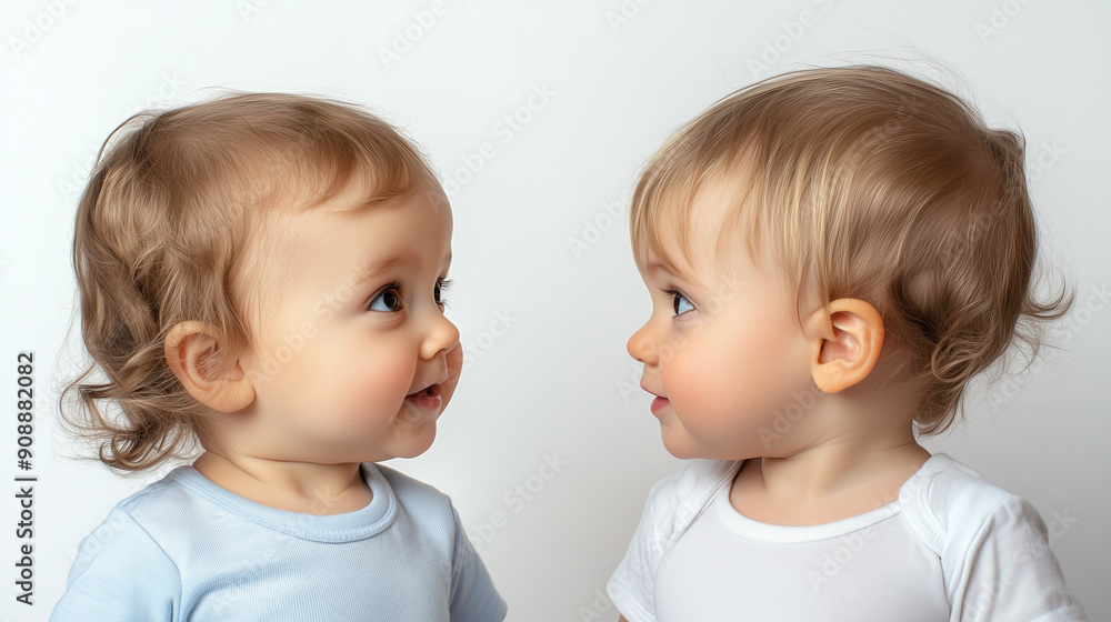 Two child looking at each other Two child looking at each other