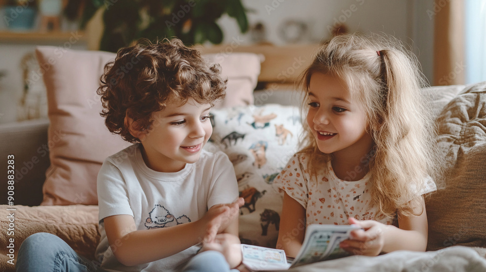 Kids discussing how to save money on everyday expenses. Kids discussing how to save money on everyday expenses.