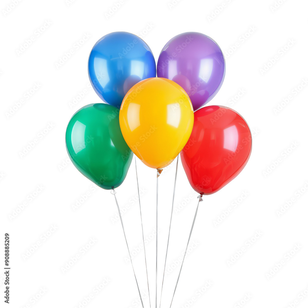 A bunch of colorful balloons are tied together A bunch of colorful balloons are tied together