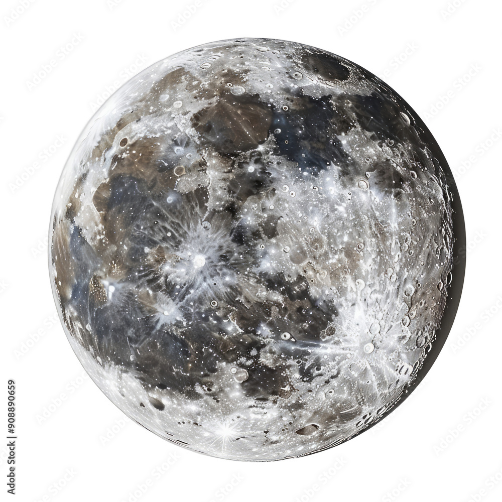 Mysterious Full Moon Illuminating the Night Sky. Lunar beauty concept Mysterious Full Moon Illuminating the Night Sky. Lunar beauty concept
