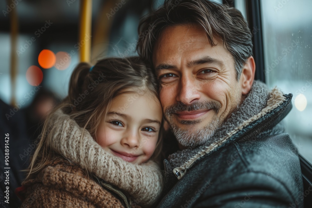 Heartwarming Father-Daughter Bond During Daily Bus Commute Heartwarming Father-Daughter Bond During Daily Bus Commute