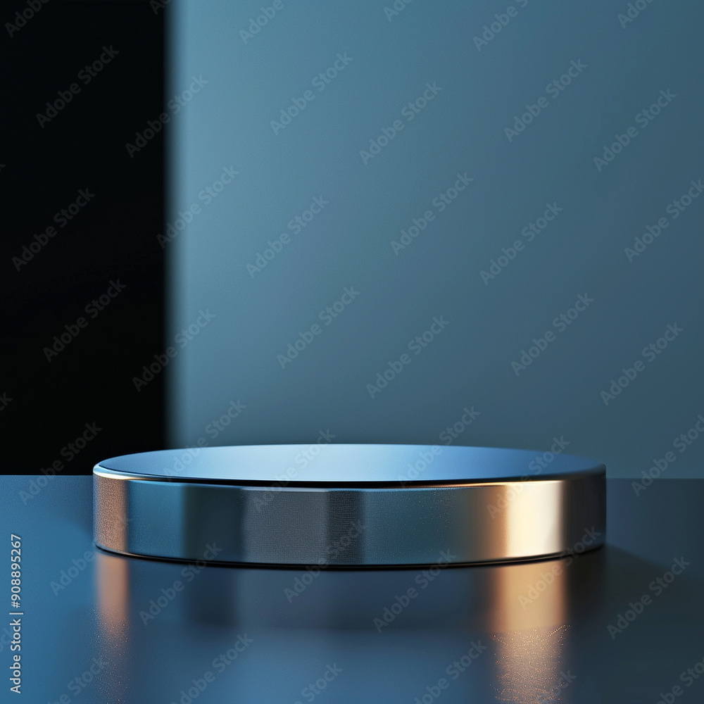 interior of a modern house with close up product display podium