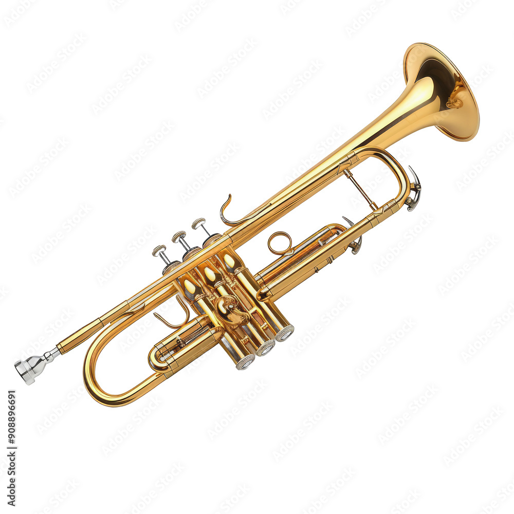 Stunning Trumpet. Musical Elegance concept Stunning Trumpet. Musical Elegance concept