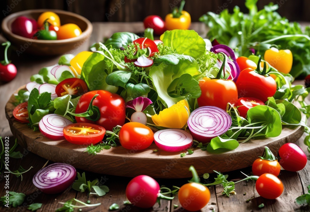 vibrant colorful salad presentation fresh crisp eye catching garnishes delightful dining experience, vegetables, greens, healthy, bowl, plate, food, meal vibrant colorful salad presentation fresh crisp eye catching garnishes delightful dining experience, vegetables, greens, healthy, bowl, plate, food, meal