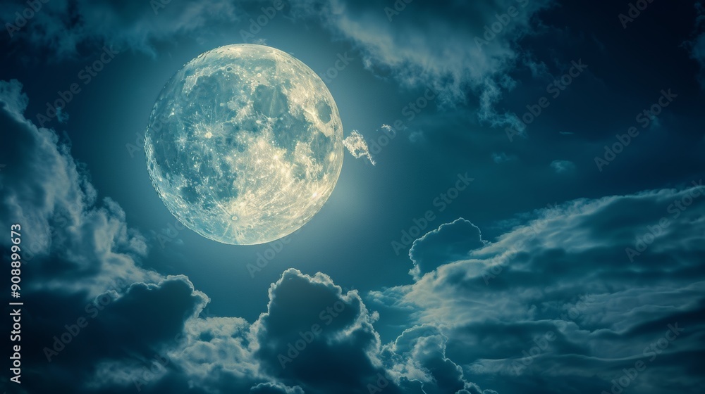 Beautiful night sky photo with a bright, cloudy full moon. Beautiful night sky with a bright, cloudy full moon. Beautiful night sky photo with a bright, cloudy full moon. Beautiful night sky with a bright, cloudy full moon.