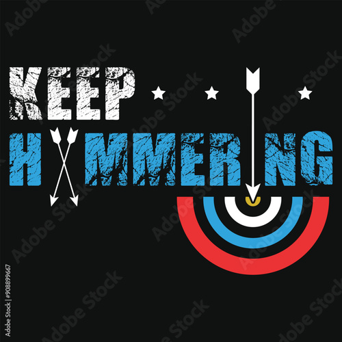 Archery playing typography tshirt design