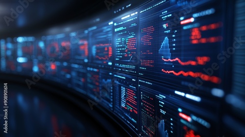 High-Tech Financial Data Analysis Dashboard