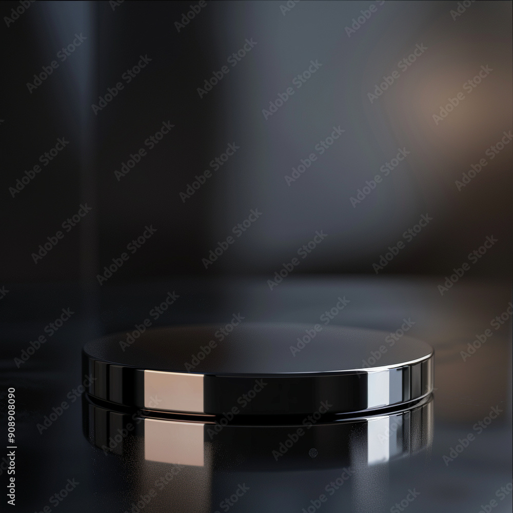interior of a modern house with close up product display podium interior of a modern house with close up product display podium