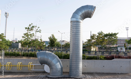 Фотография Air Ducts pipe. Flexible duct pipe
