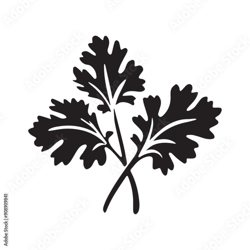 three leaves good luck icon black and white vector business logo tattoo design illustration high quality image for prints t-shirt 
