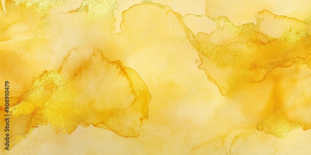 Obraz premium Abstract Watercolor Background with Gold Glitter