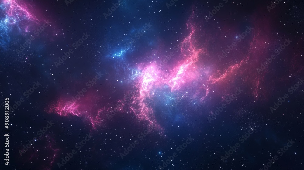 Cosmic Nebula with Pink and Blue Hues Cosmic Nebula with Pink and Blue Hues