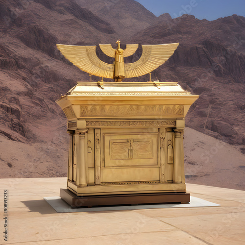 The Holy Ark of the Covenant of the Bible, ai-generatet photo