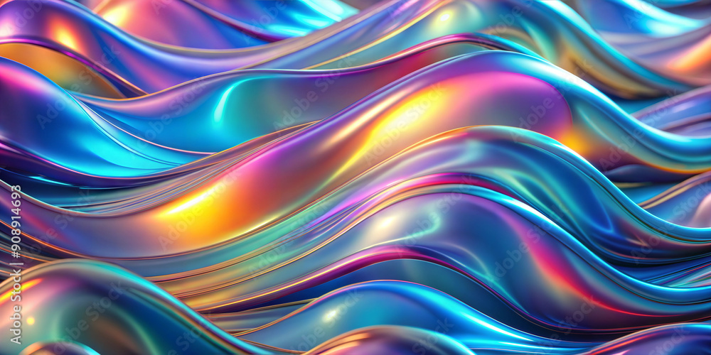 Colorful abstract metallic waves pattern Colorful abstract metallic waves pattern