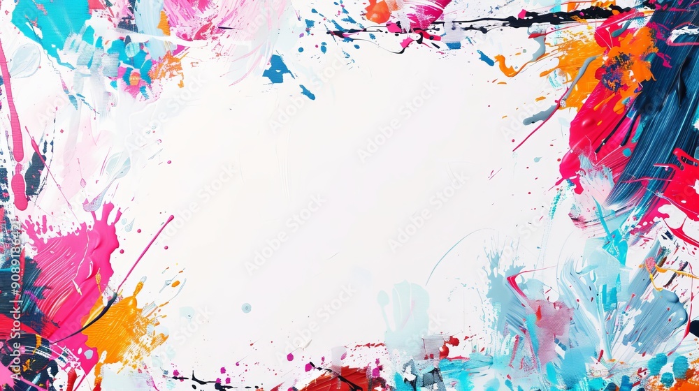 Obraz premium Colorful invitation template